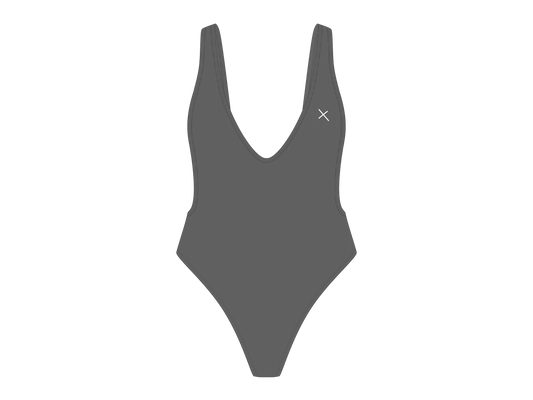 Ash Ribbed One-Piece