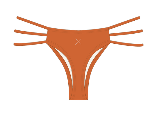 Burnt Orange Triple Strap Bottoms