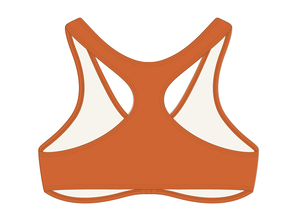 Burnt Orange Zipper Top