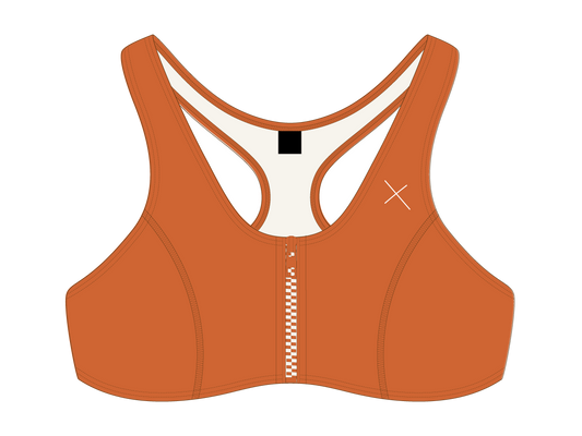 Burnt Orange Zipper Top