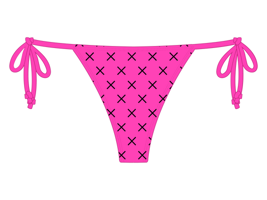 Hot Pink Logo Print Beachy Bottom
