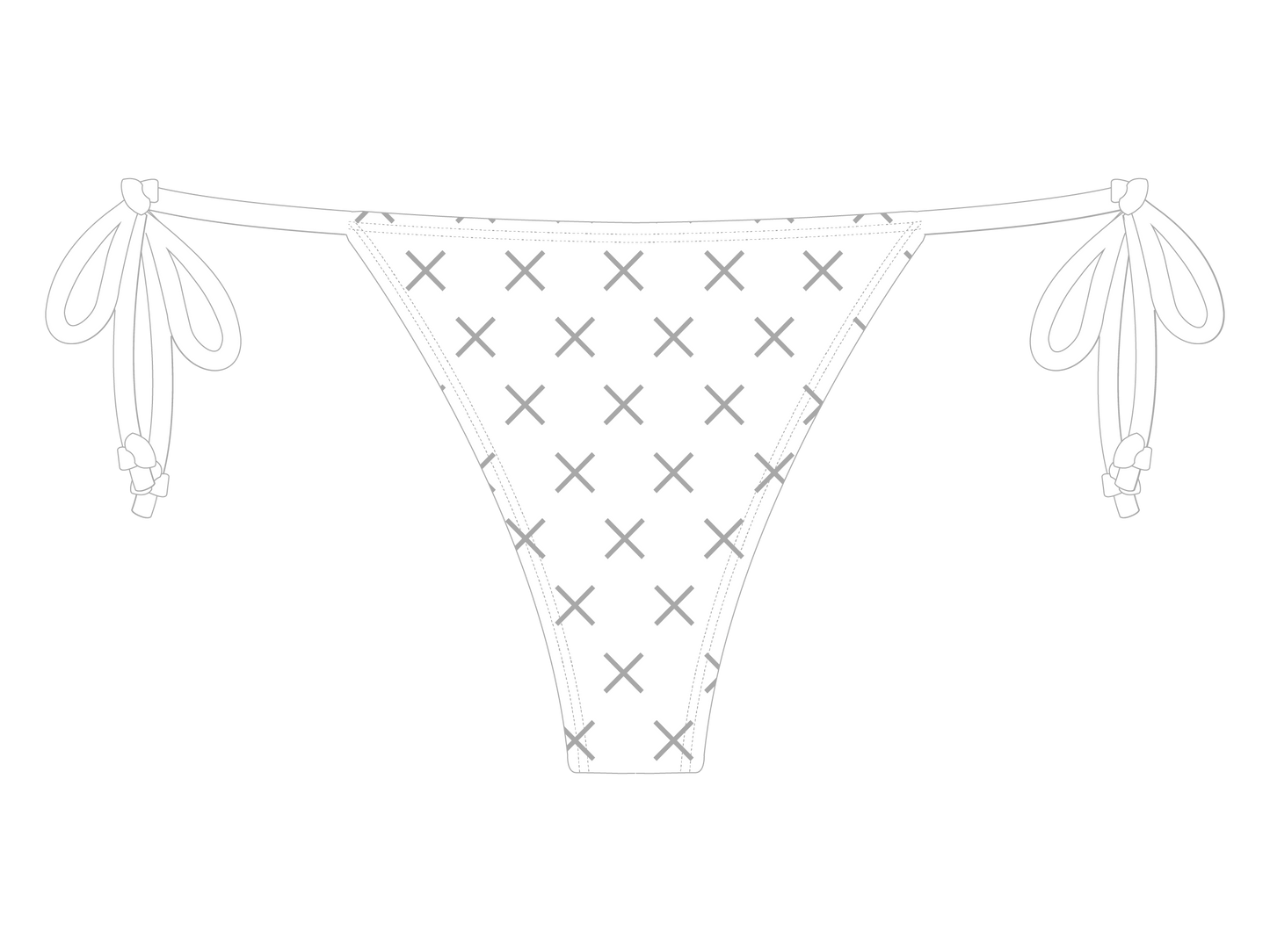 White Logo Print Beachy Bottom