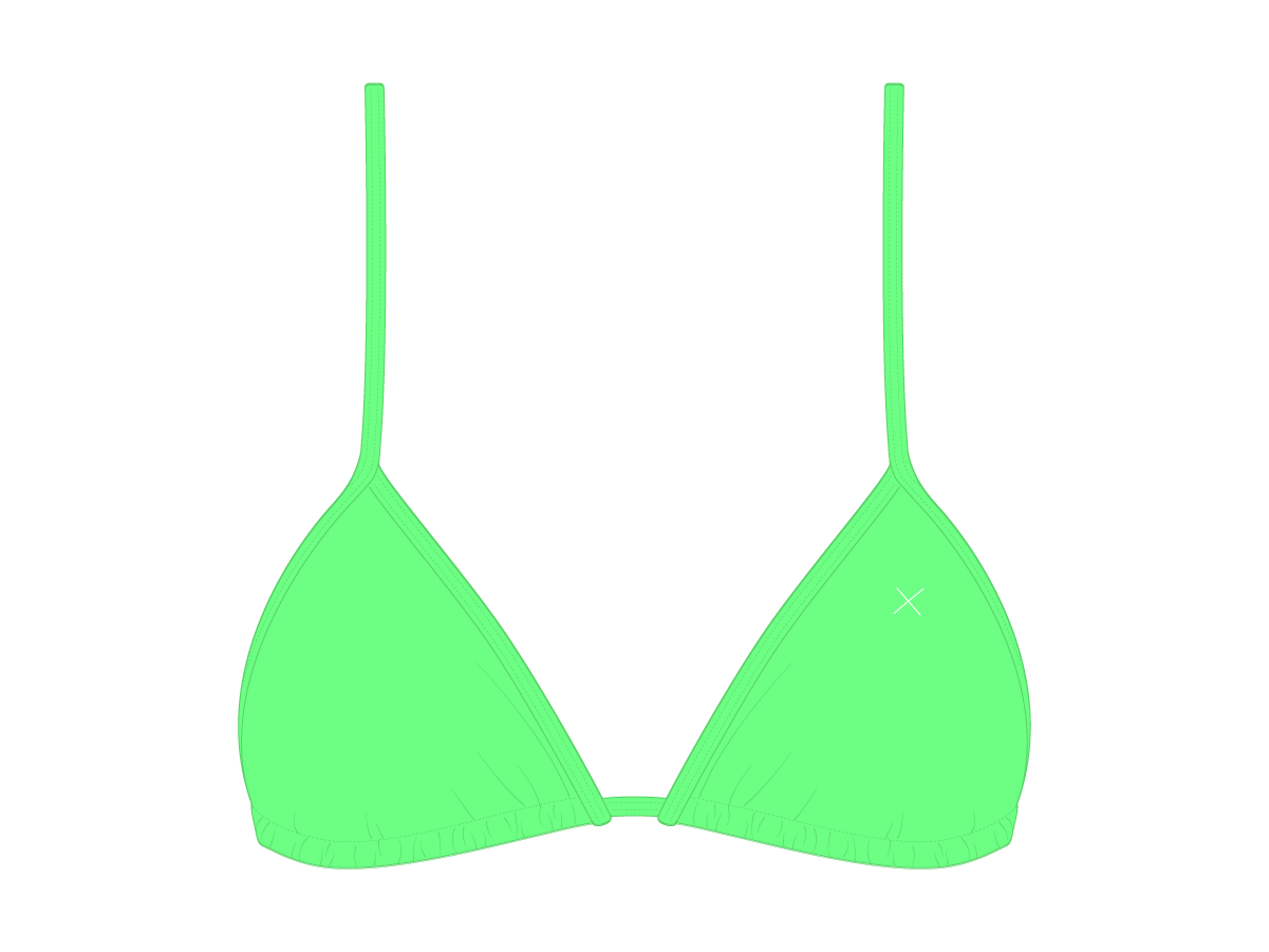 Electro Green Bikini Top II