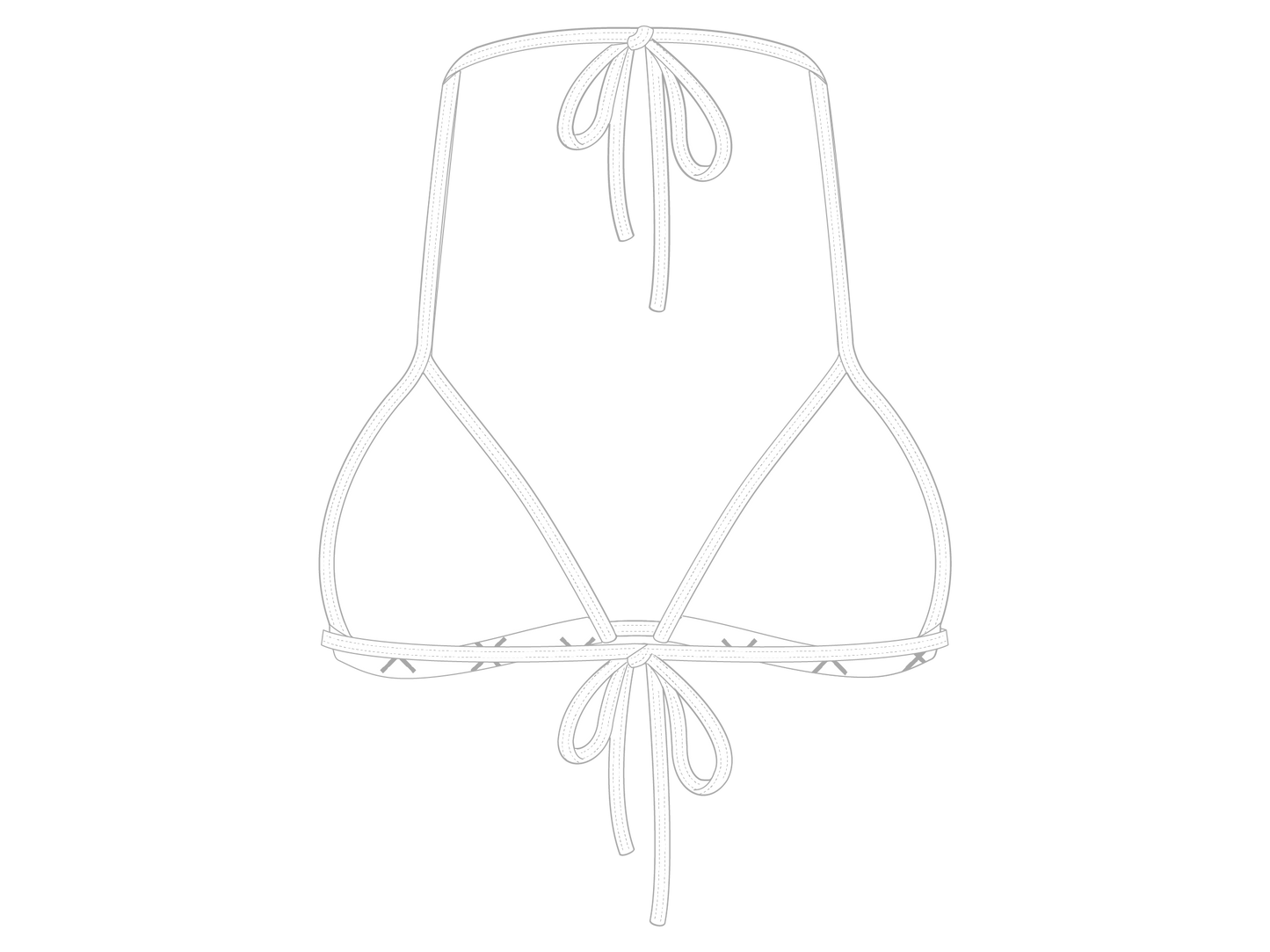 White Logo Print Bikini top