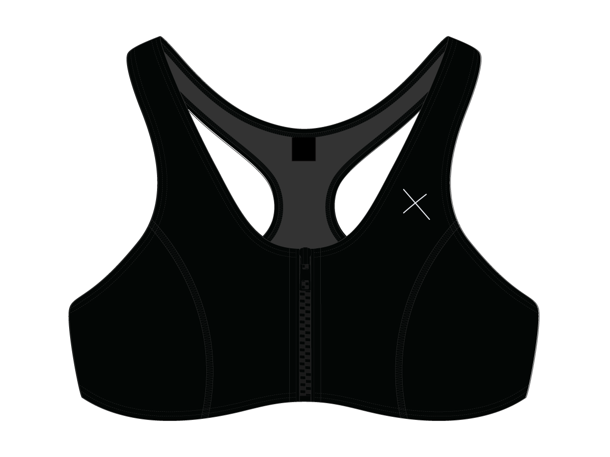 Manhattan Black Zipper Top