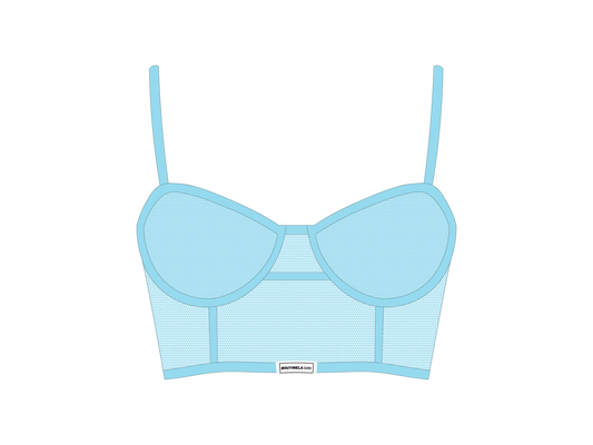 Baby Blue Mesh Camisole Top
