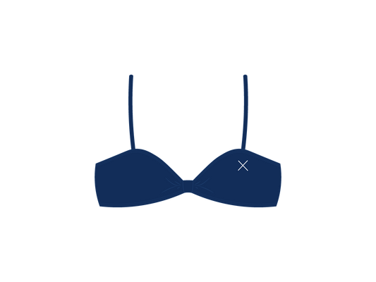 Laguna Blue Bow Tie Top