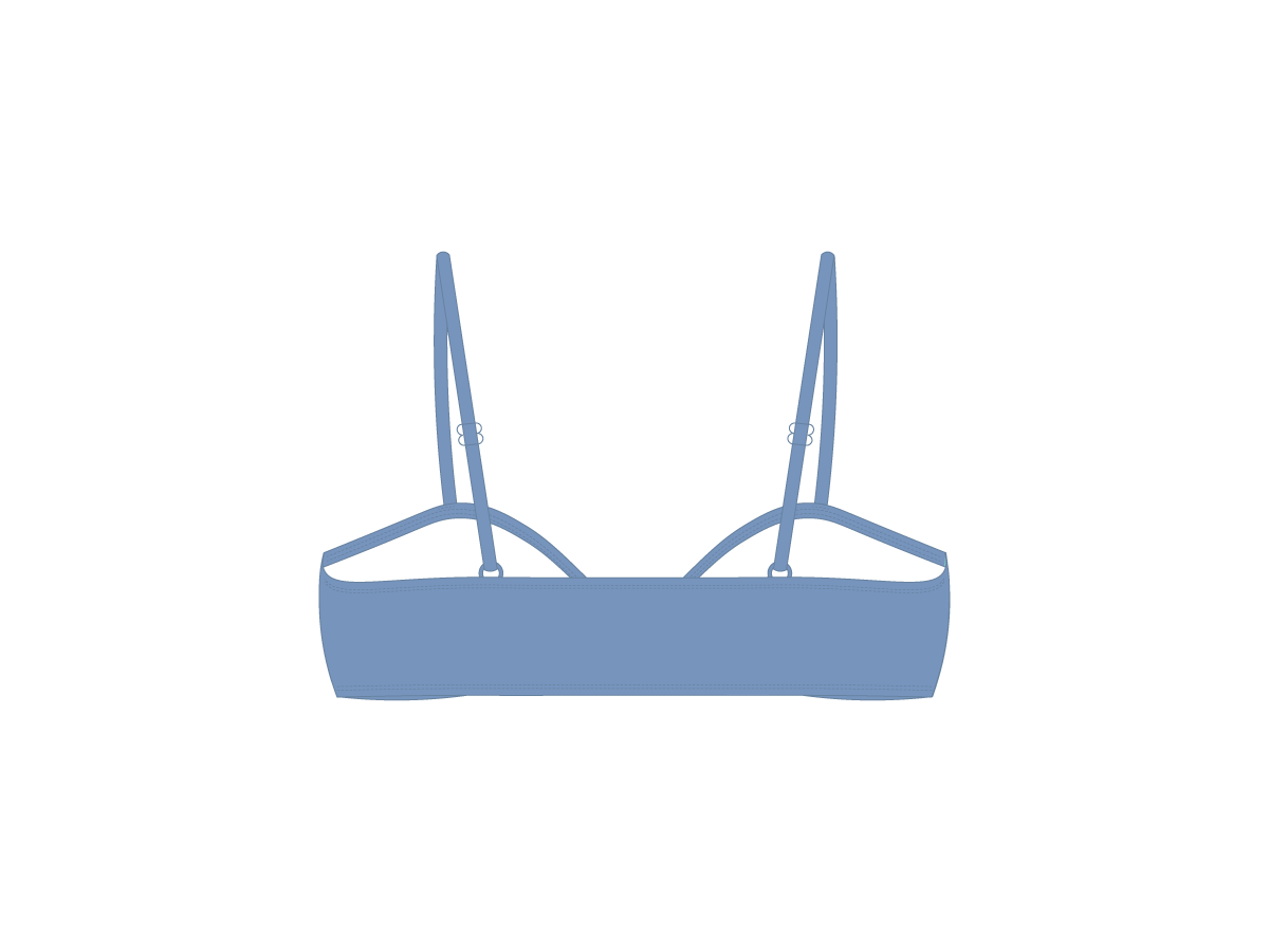 Slate Blue Bow Tie Top