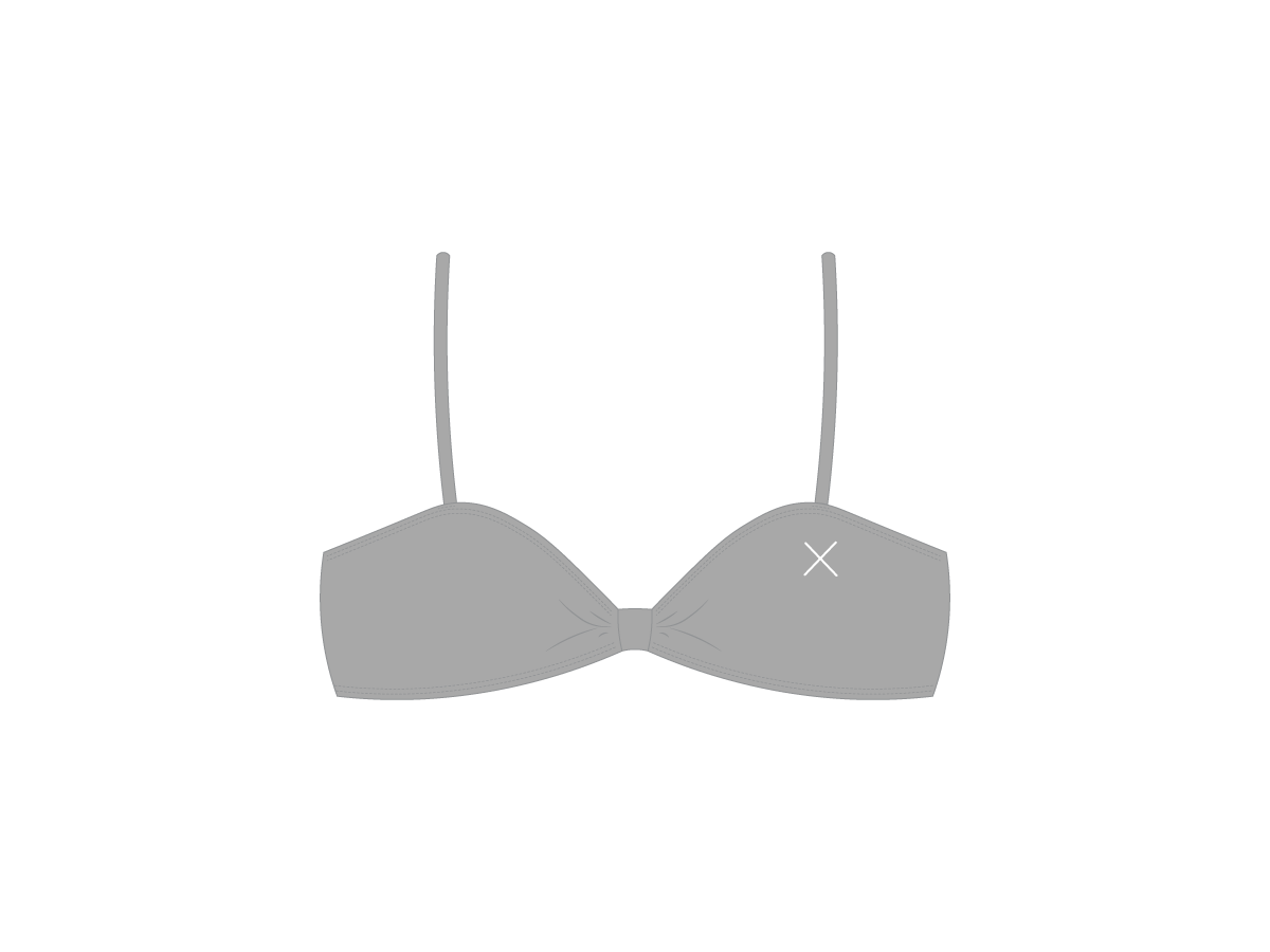 Hills Grey Bow Tie Top