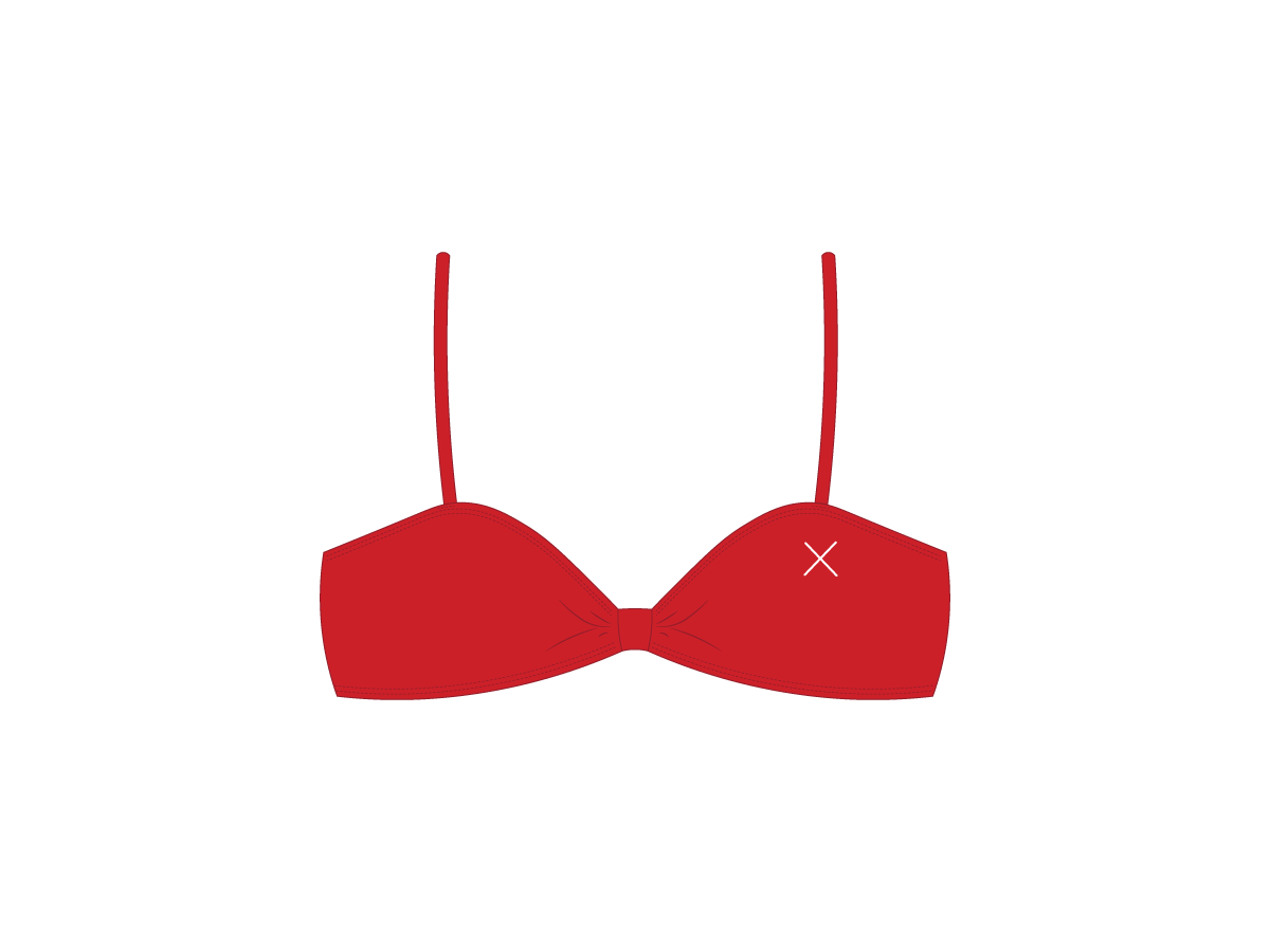 Rose Red Bow Tie Top