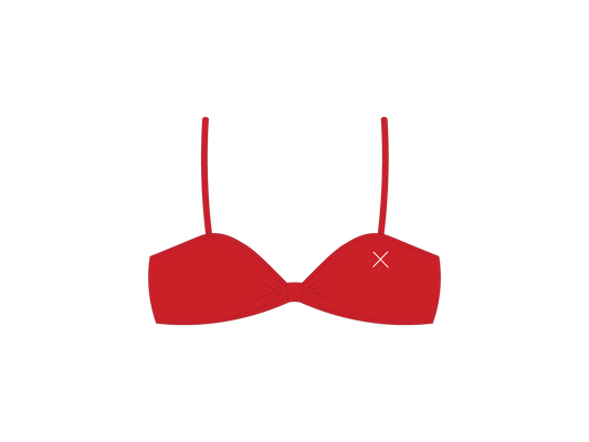 Rose Red Bow Tie Top