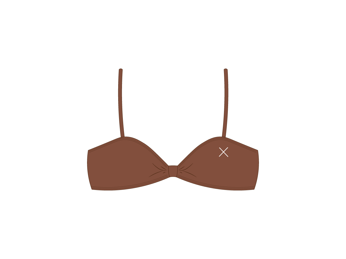 Cocoa Brown Bow Tie Top