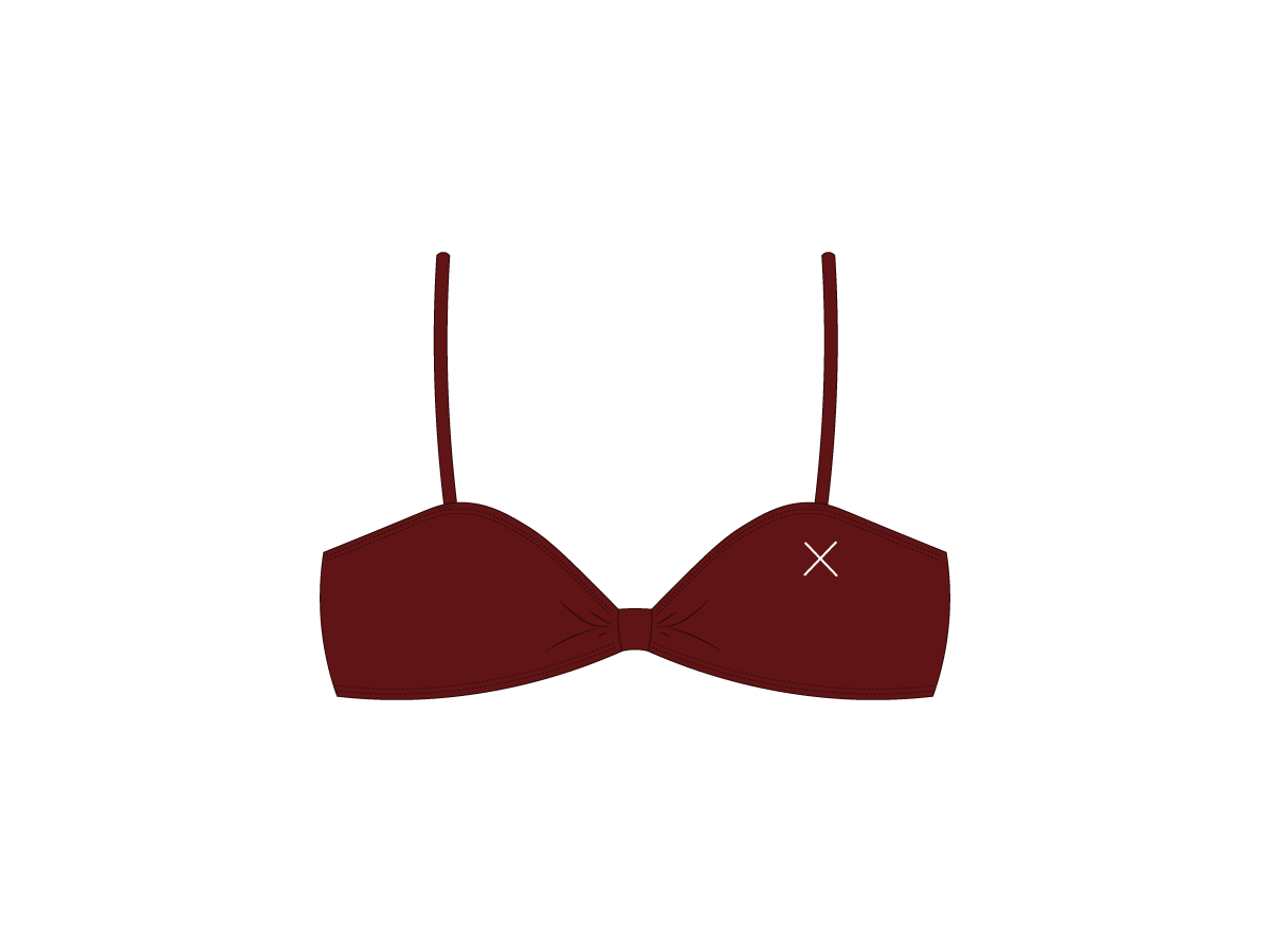 Plum Red Bow Tie Top