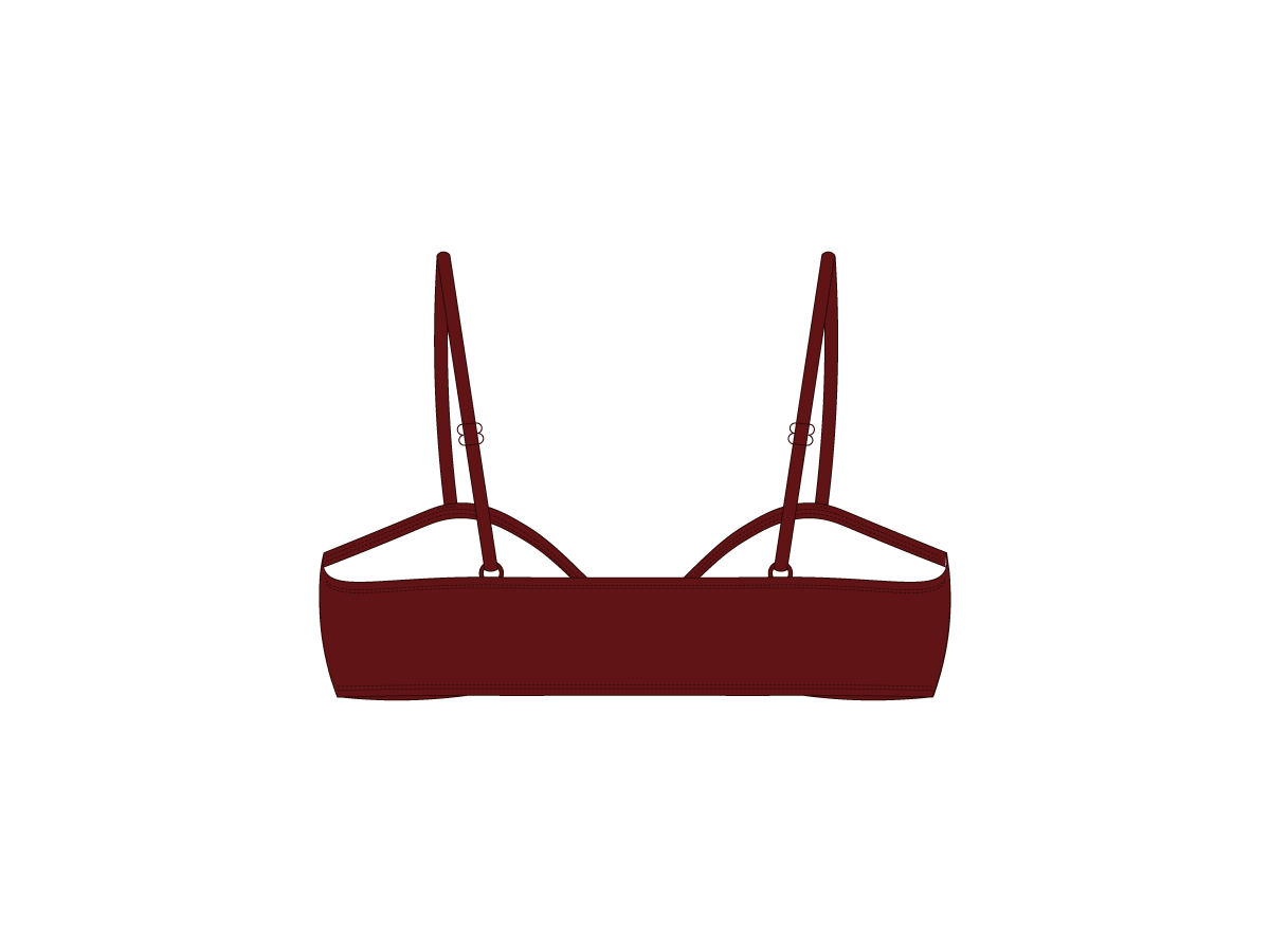 Plum Red Bow Tie Top