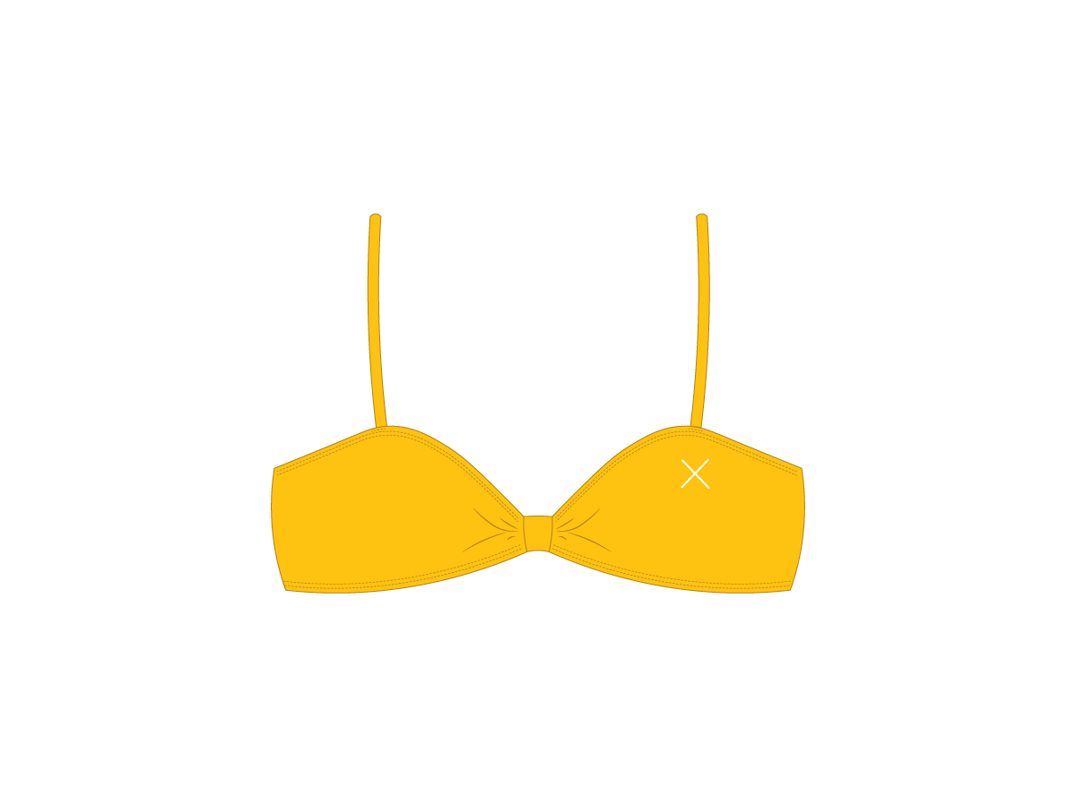 Lilly Yellow Bow Tie Top