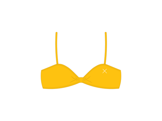 Lilly Yellow Bow Tie Top