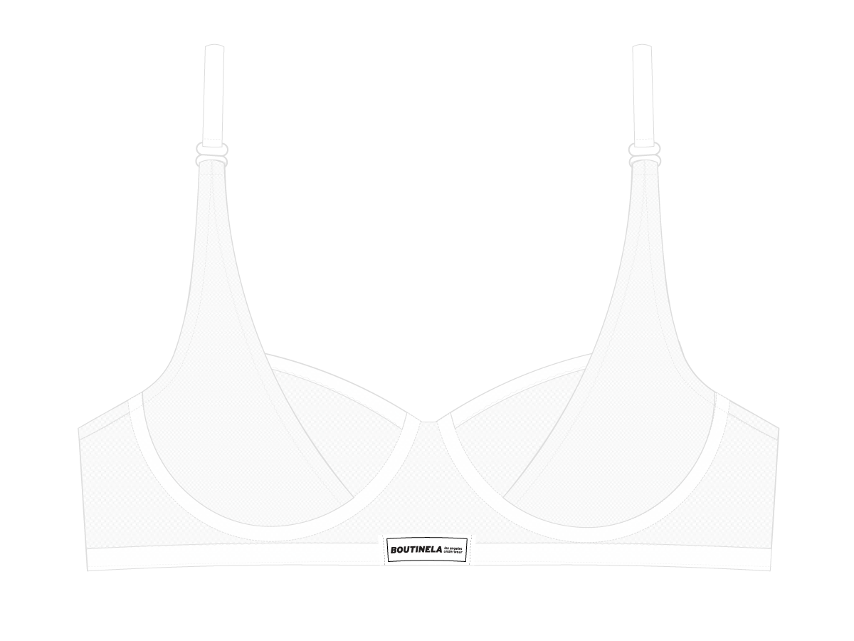 White Mesh Lace Underwire Bra