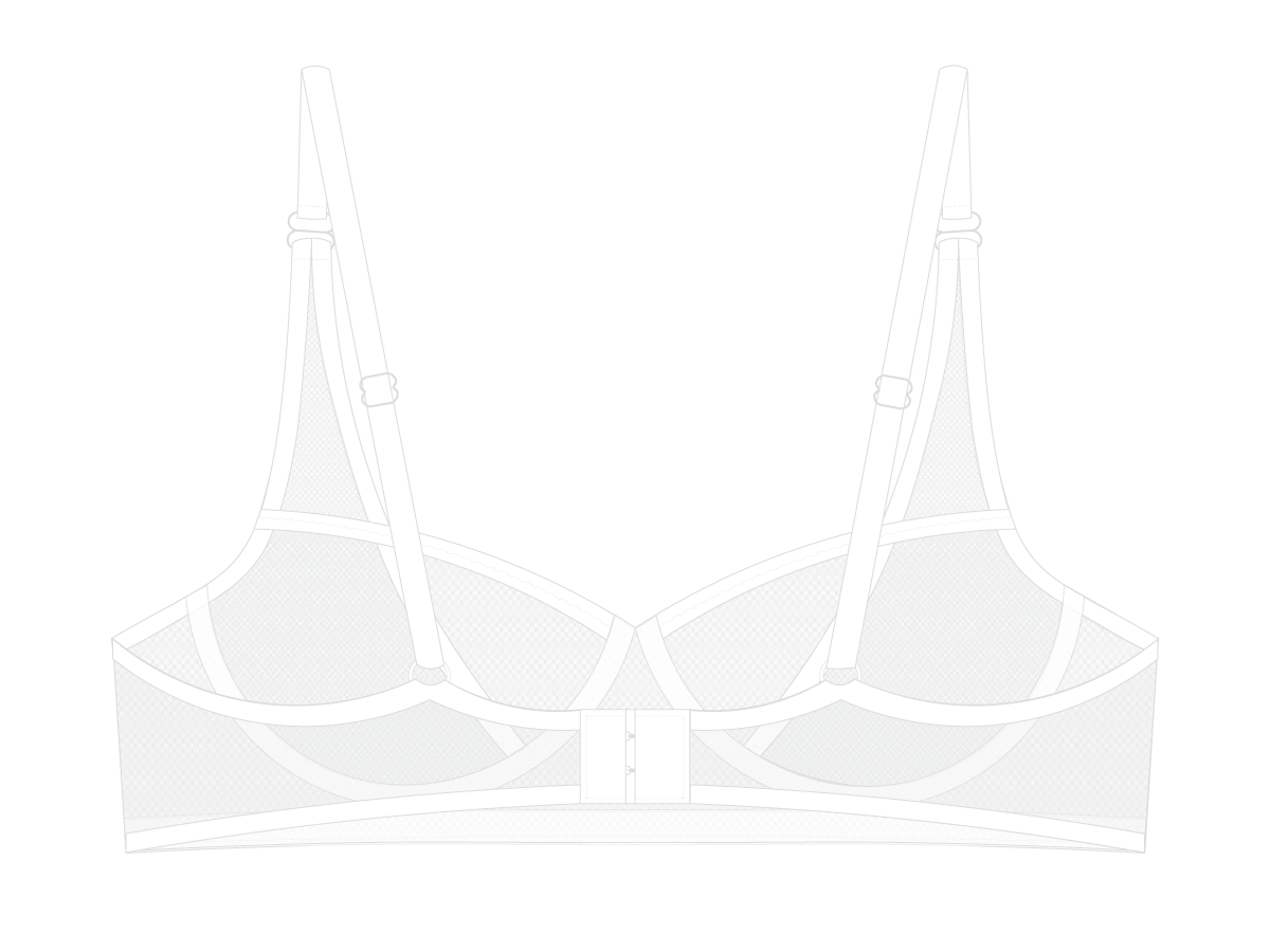 White Mesh Lace Underwire Bra