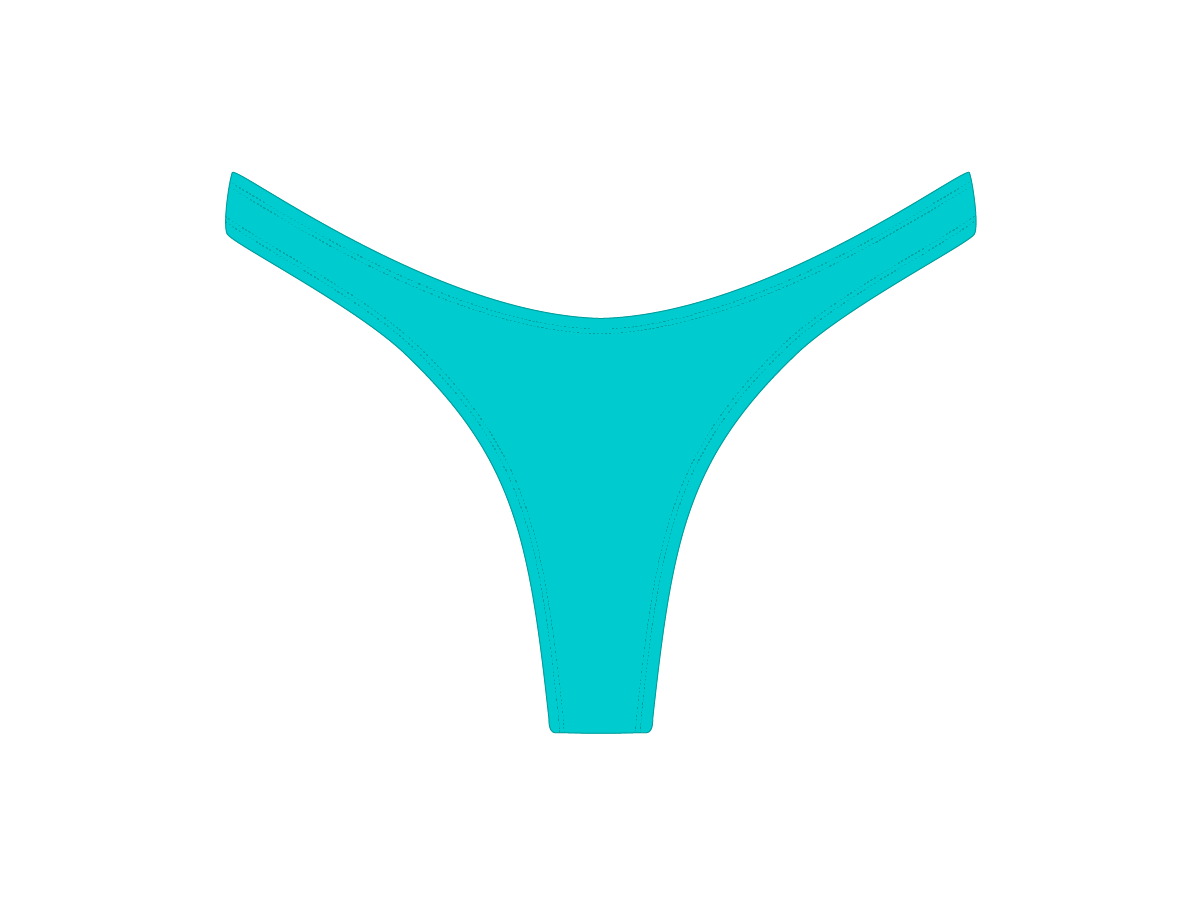 Cyan Chic 80's Bottoms