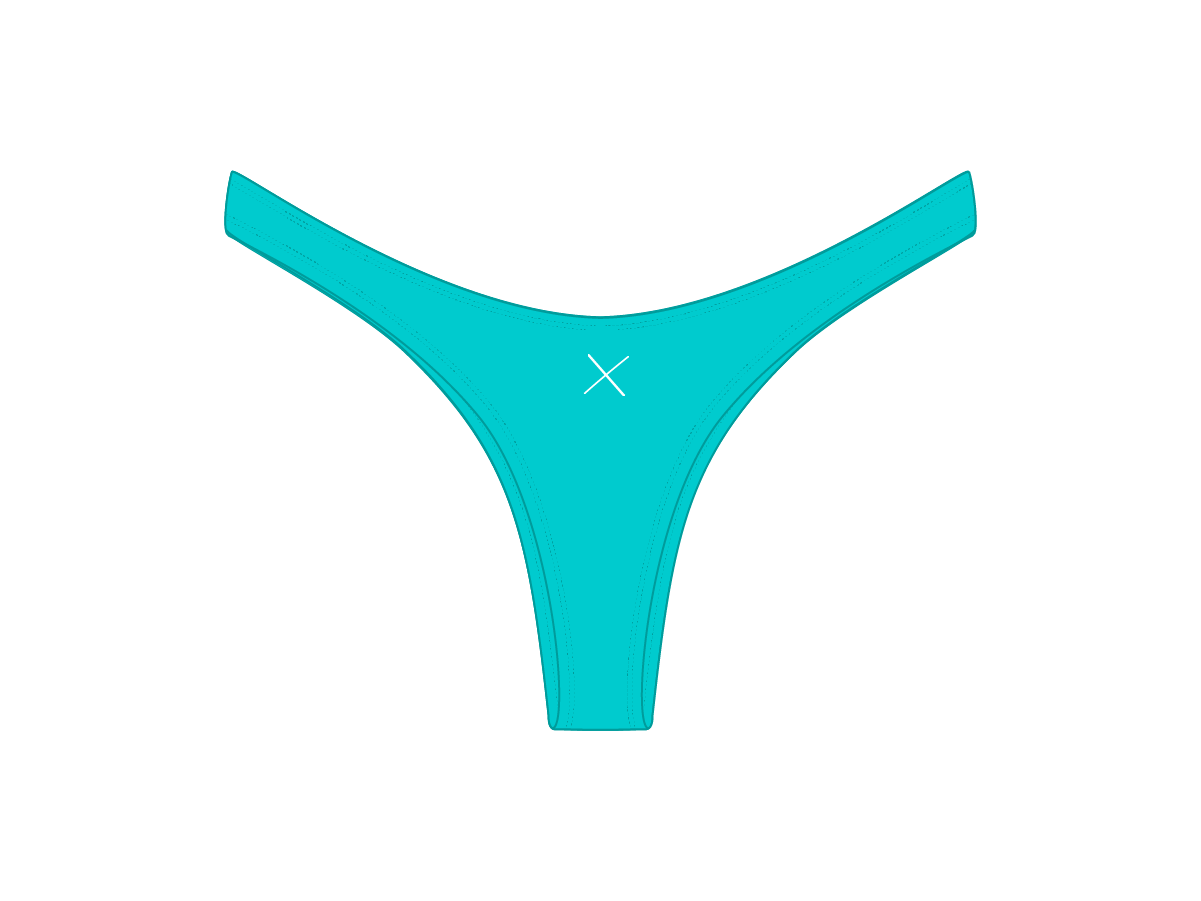 Cyan Chic 80's Bottoms