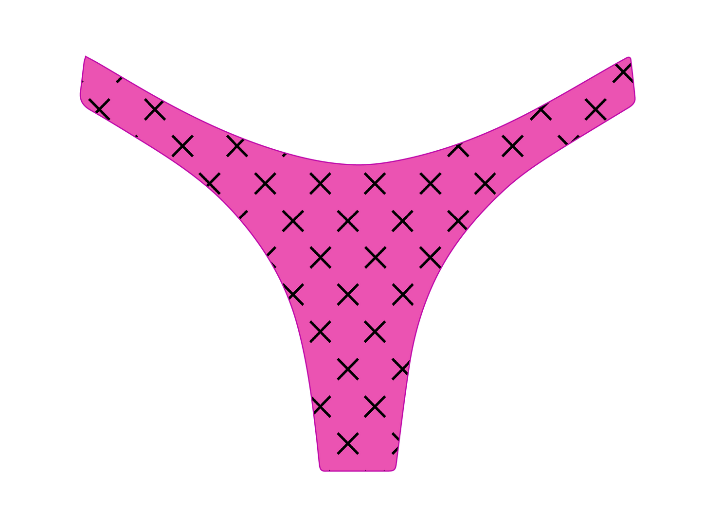 Hot Pink Logo Print Chic 80's Bottoms