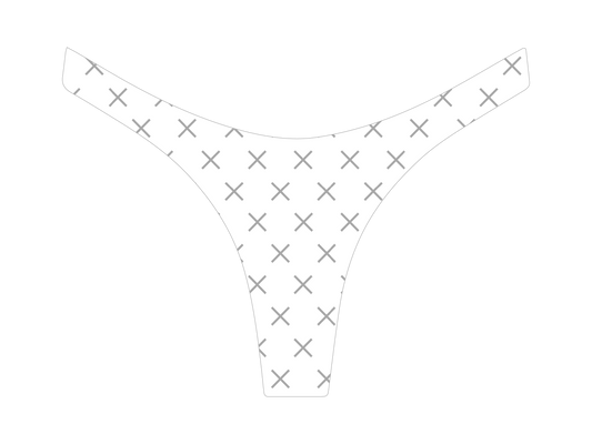 White Logo Print Chic 80's Bottoms