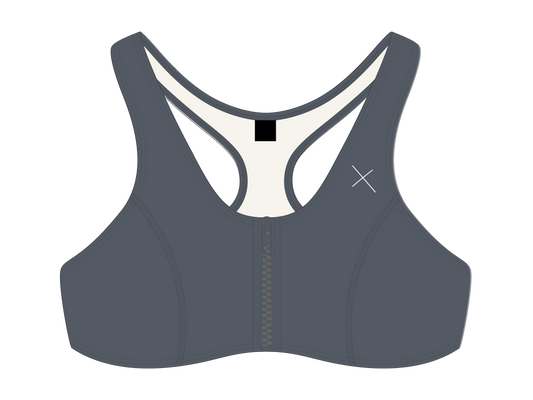 Slate Blue Zipper Top