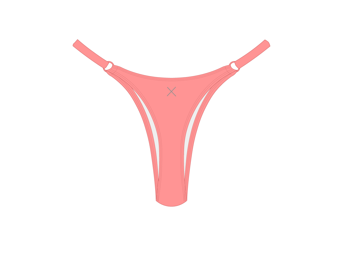 Coral Bow Tie Bottoms