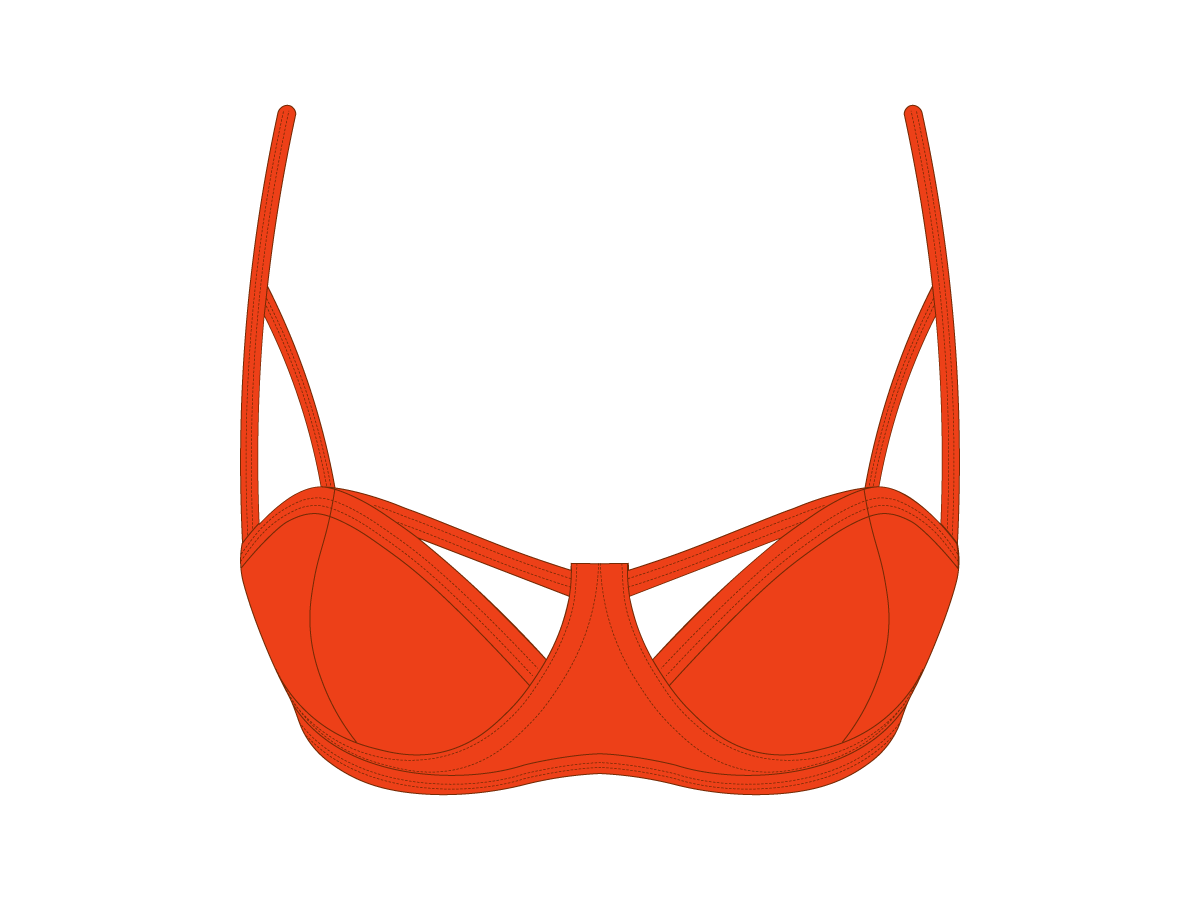 Straw-Cherry Cut-Out Top