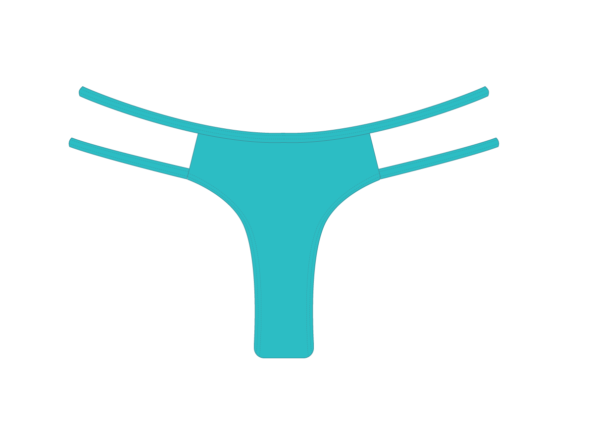 Cyan Two Strap Bottoms