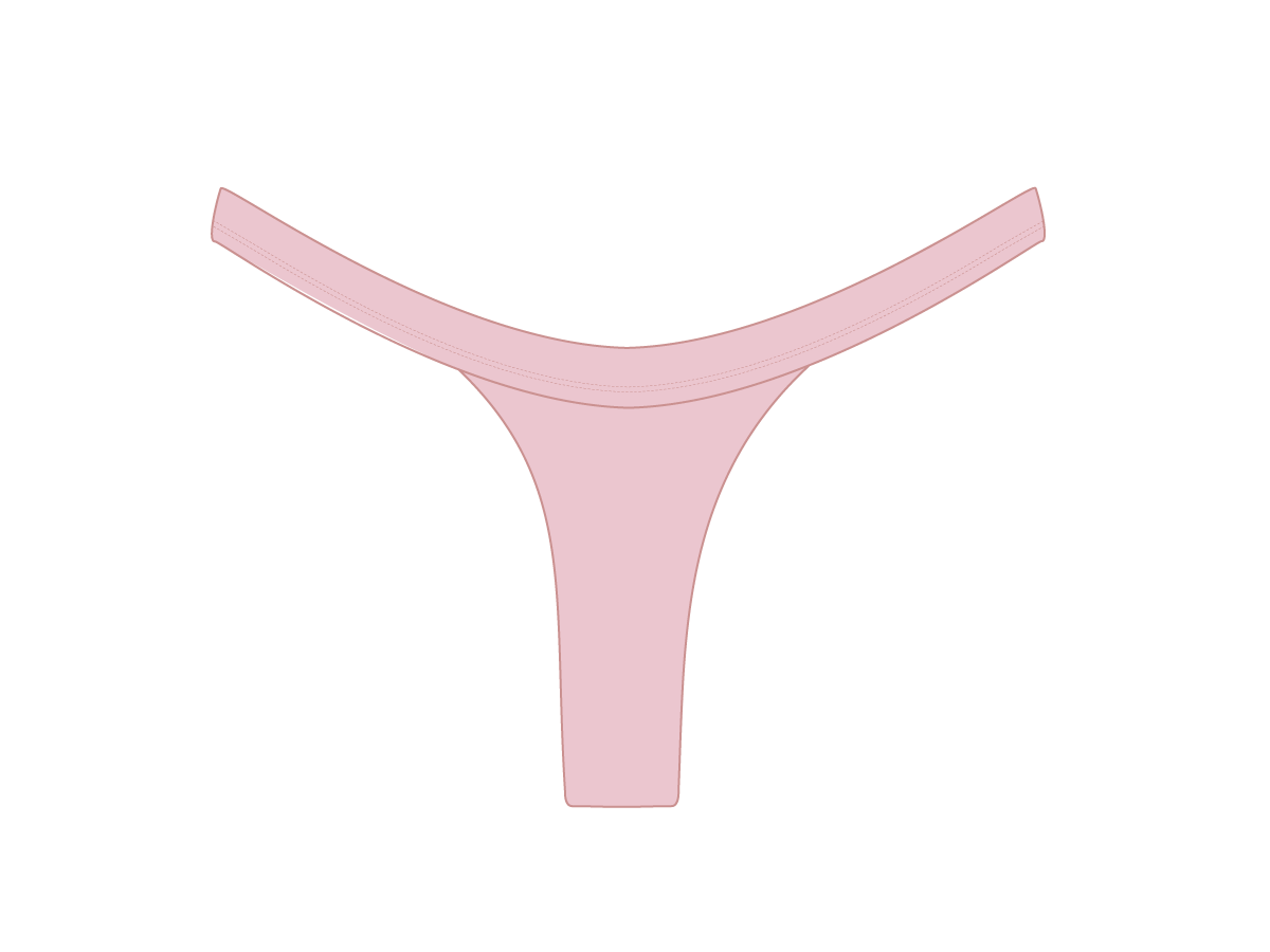 Dirty Pink T-Cut Bottom
