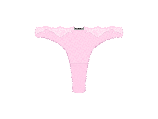 Dusty Pink Lace Bow panties