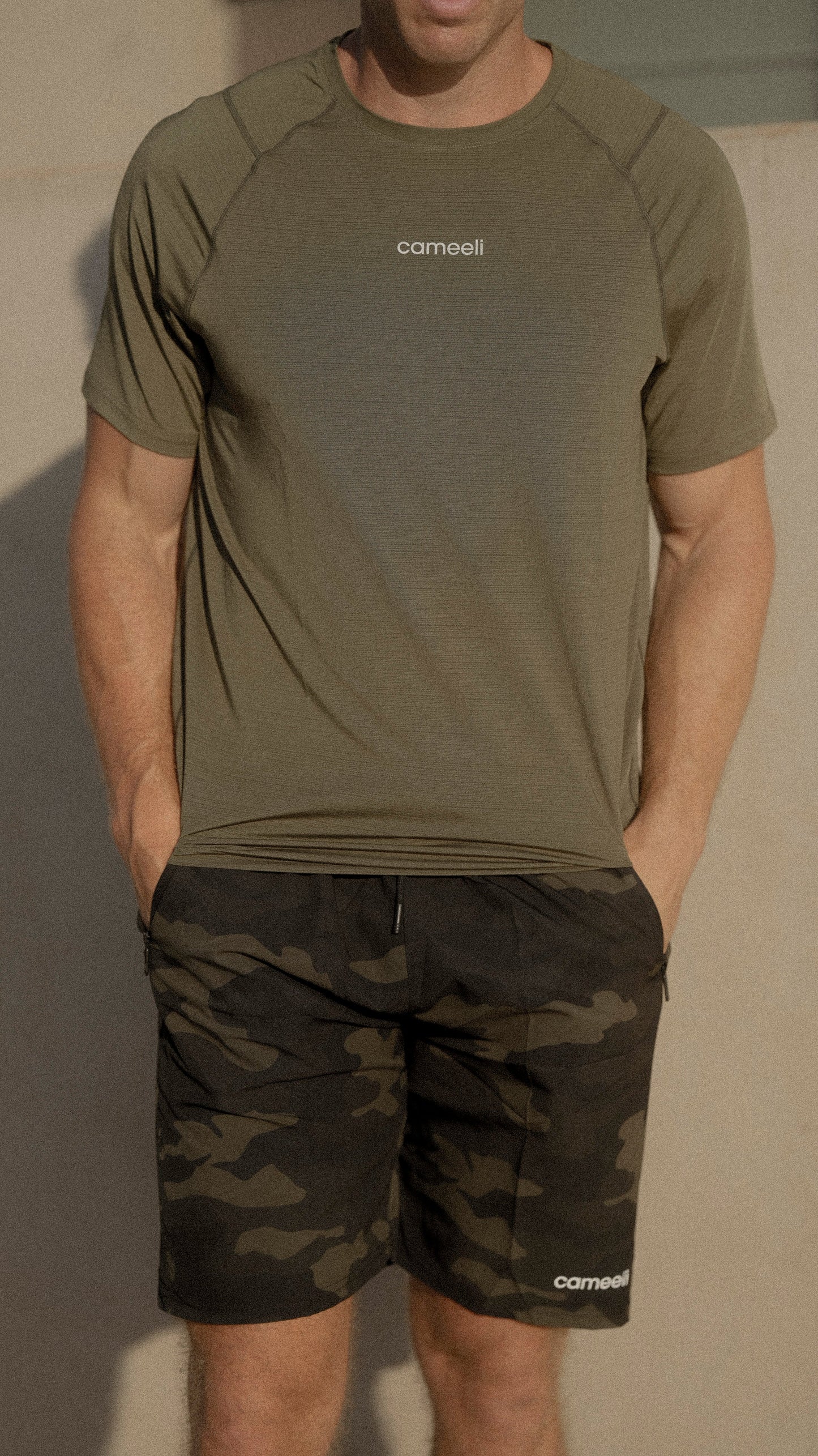 Army Green Flex Tee - Men