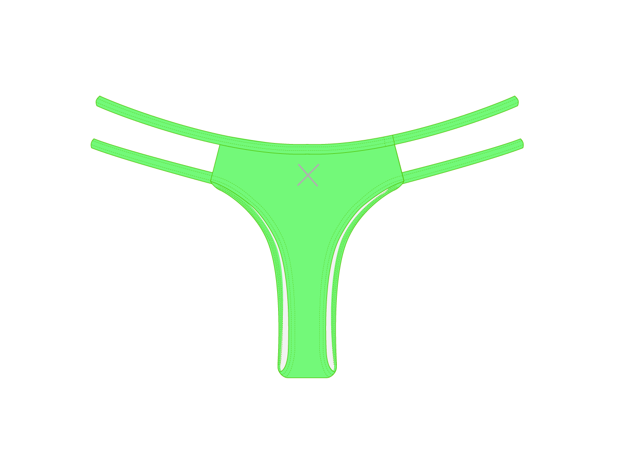 Electro Green Two Strap Bottoms