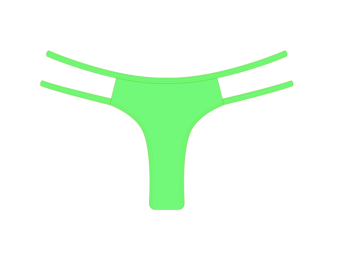 Electro Green Two Strap Bottoms