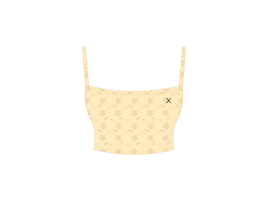 Creme Eyelet Lace Backless Top