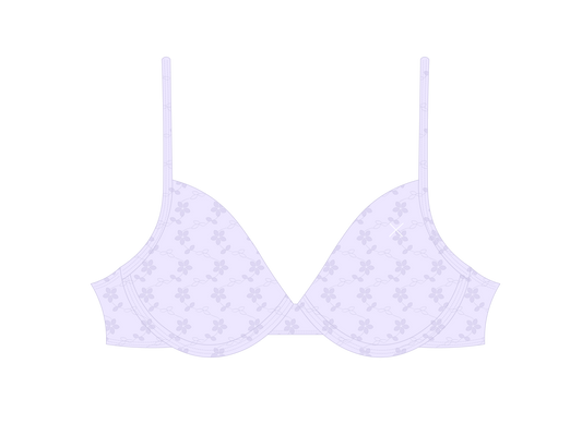 Lavender Lace Bustier Top