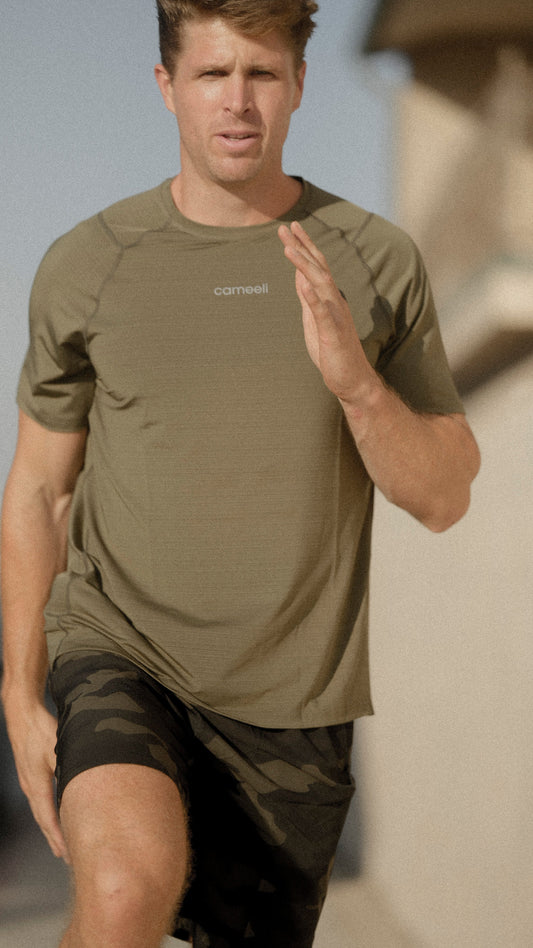 Army Green Flex Tee - Men