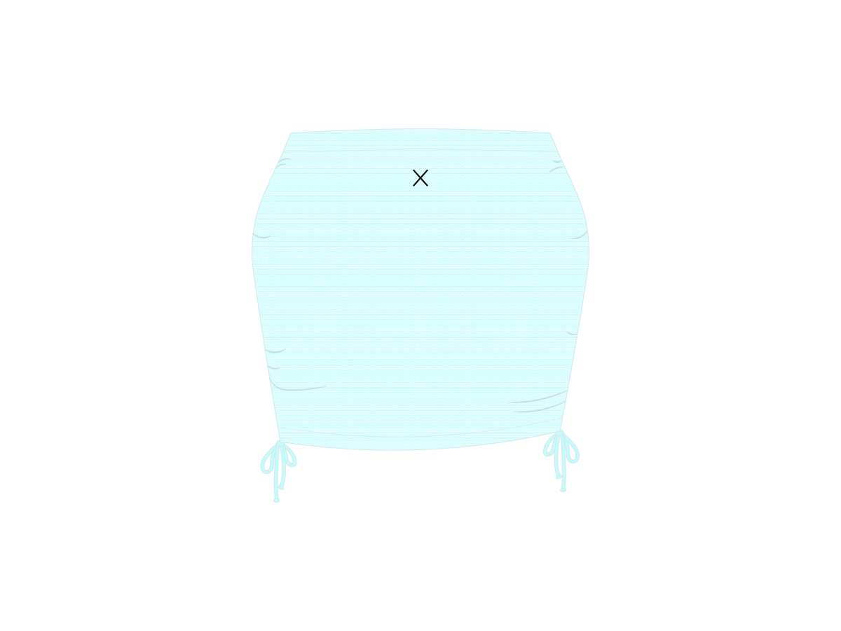 OFF-Blue Mesh Mini Skirt