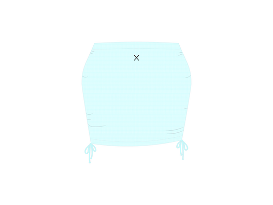 OFF-Blue Mesh Mini Skirt