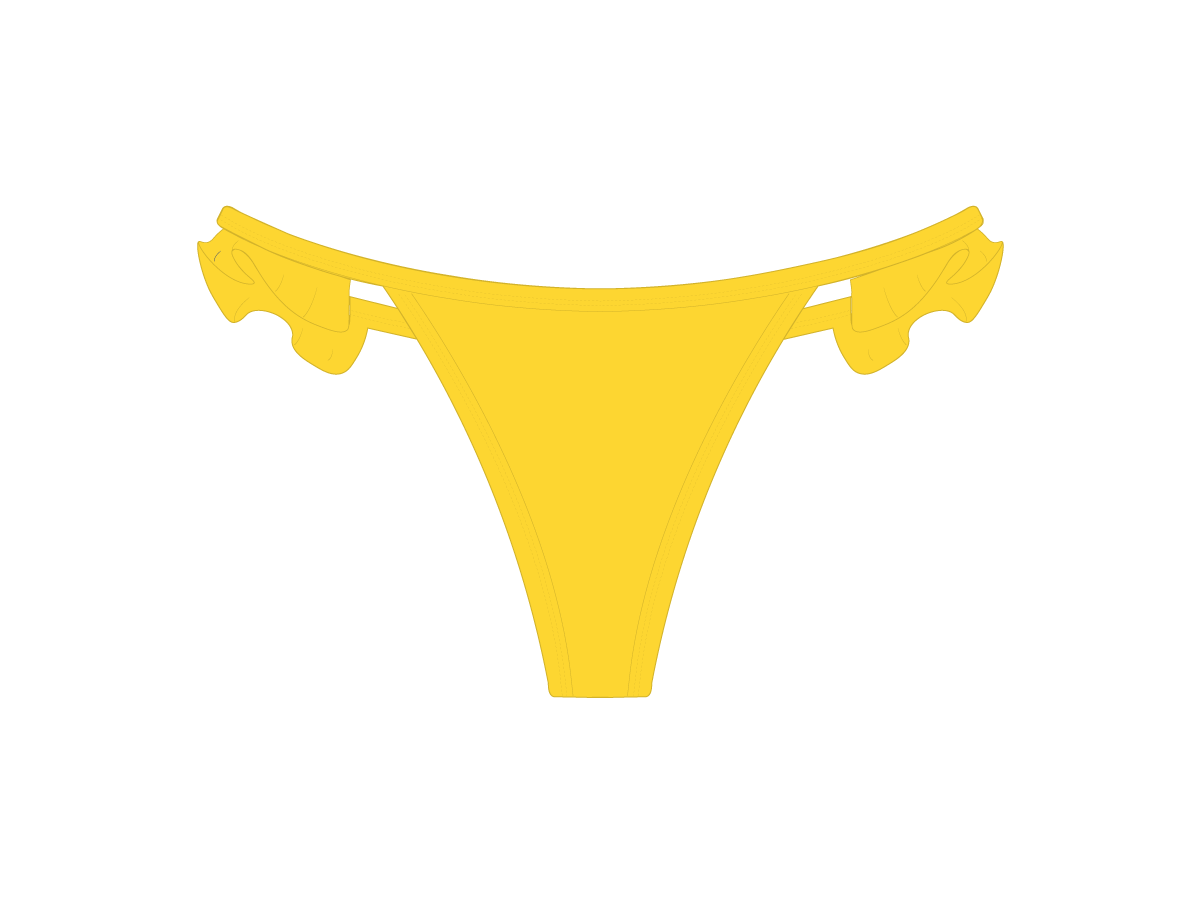 Lily Yellow Fringe Bottoms