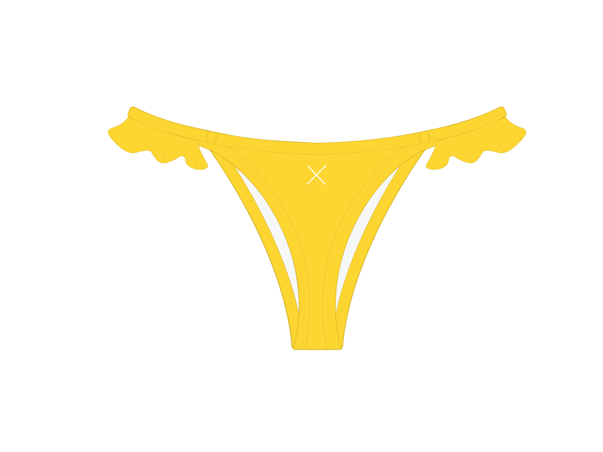 Lily Yellow Fringe Bottoms