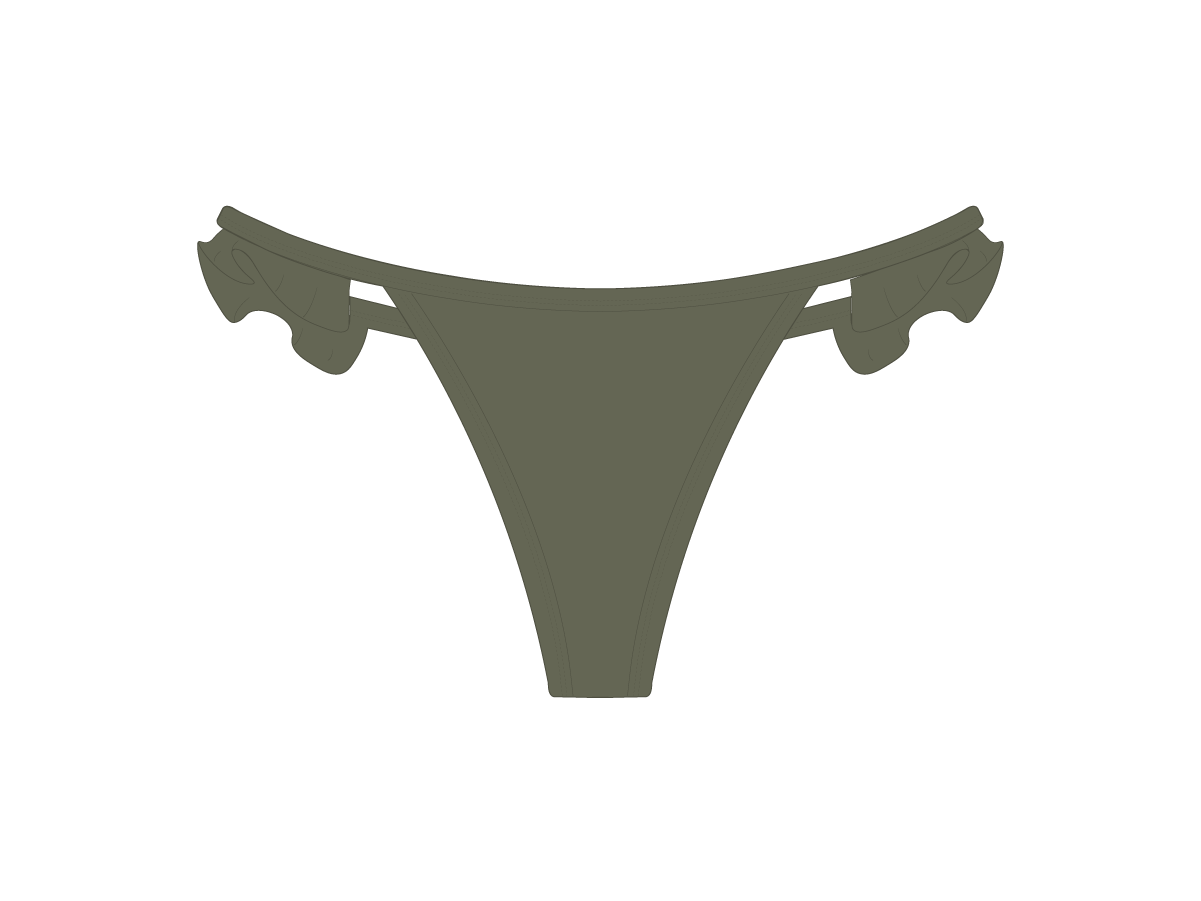 Moss Green Fringe Bottoms