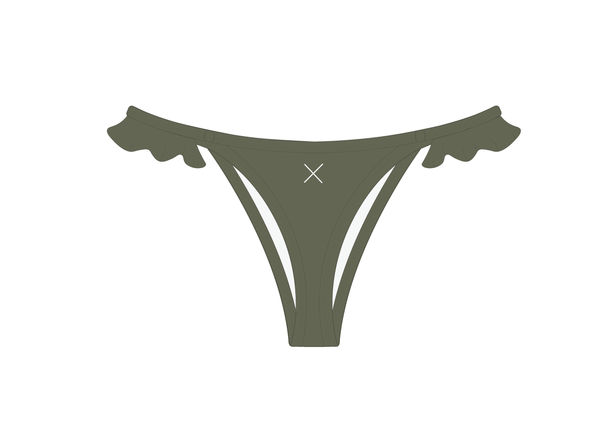 Moss Green Fringe Bottoms