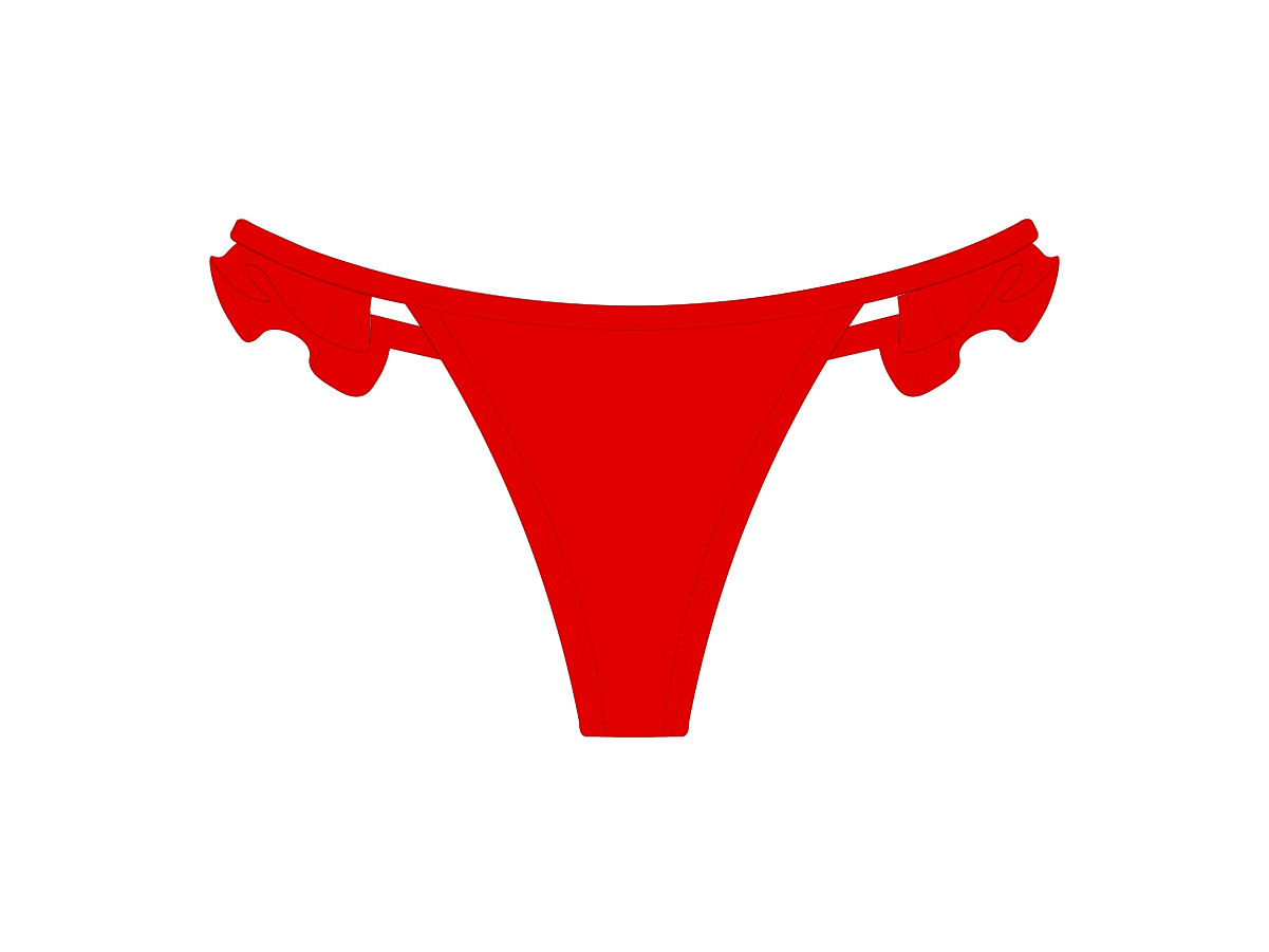 Rose Red Fringe Bottoms