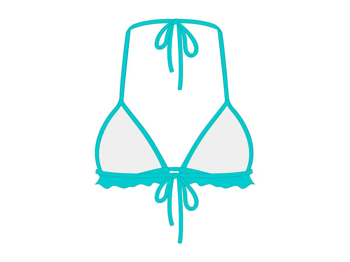 Cyan Fringe Top