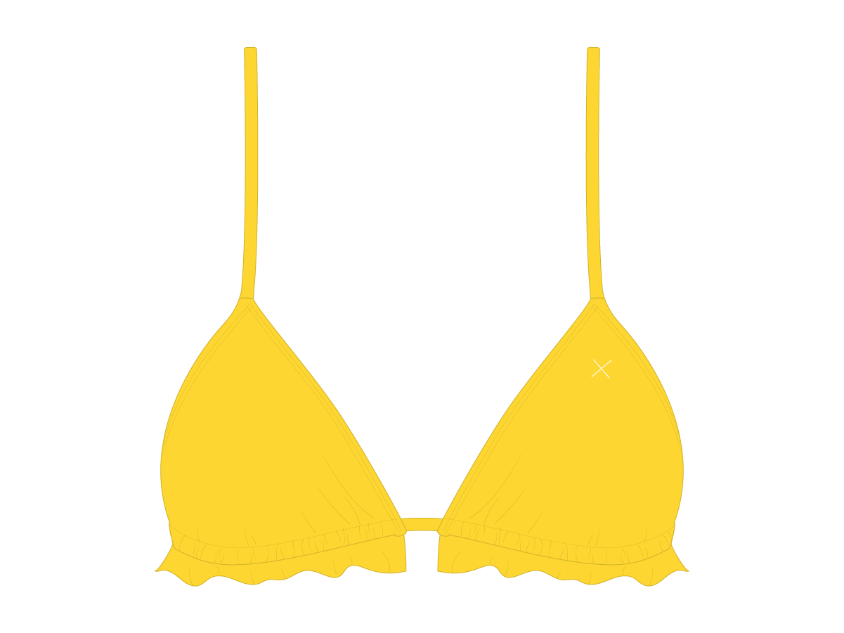 Lily Yellow  Fringe Top