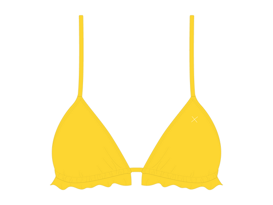 Lily Yellow  Fringe Top