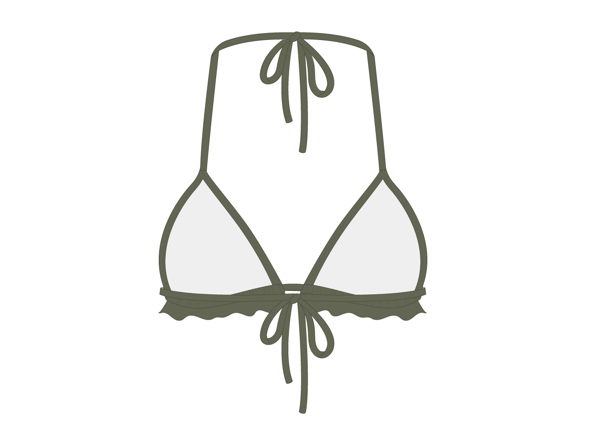 Moss Green Fringe Top