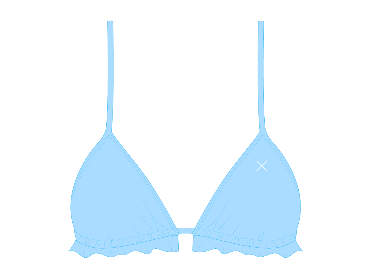 Cloudy Blue Fringe Top